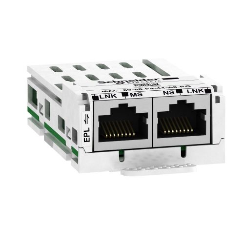 SCHNEIDER VW3A3619 - Altivar frekvenciaváltó kiegészítő, Kommunikációs modul, Ethernet POWERLINK, 2xRJ45, ATV320-340-600-900 hajtásokhoz