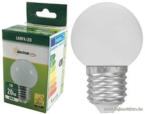 LED Kisgömb E27 230V 1W fehér WOJ11794