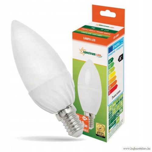 LED Gyertya E14 230V 8W WW