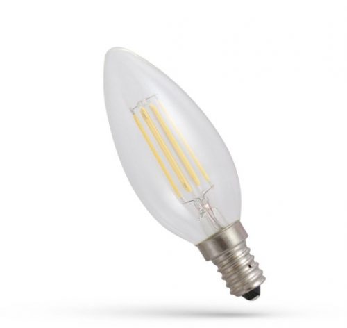 LED gyertya E14 230V 5,5W (60W) 827 2700K 850lm átlátszó filament - WOJ14387_5.5W