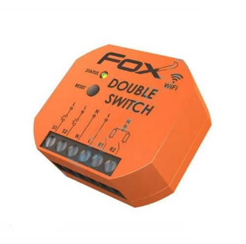 F>F Filipowski - FOX vezérlőrelé, 2 csatornás - Relé, 2 csatornás, WiFi, 230V - HD Hungária - Wi-R2S2-P