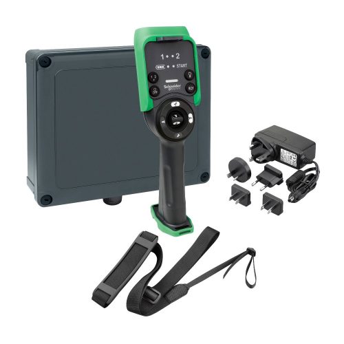 SCHNEIDER XARSK8L12W - Harmony eXLhoist vezetéknélküli daruvezérlő kit (kábel+töltő+címke+vevő) 24-240VAC/DC, 14O, 6+2 nyomógomb+LED