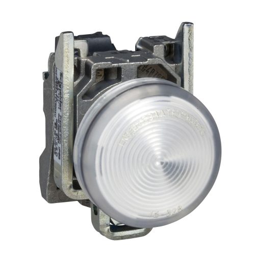 SCHNEIDER XB4BVB1EX - Harmony ATEX D komplett LED jelzőlámpa, Ø22, fém, fehér, 24VAC/DC