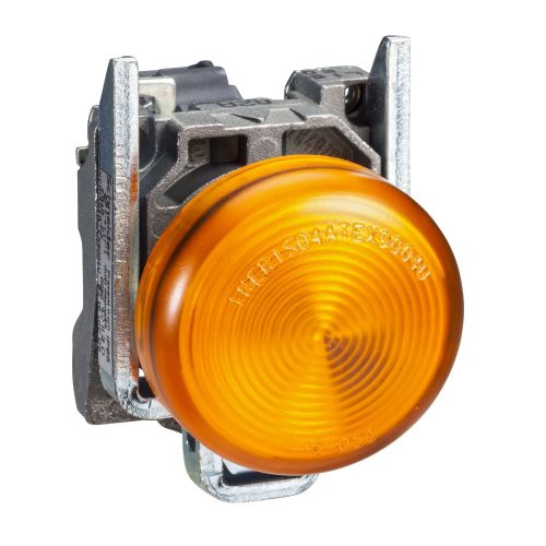 SCHNEIDER XB4BVB5EX - Harmony ATEX D komplett LED jelzőlámpa, Ø22, fém, sárga, 24VAC/DC