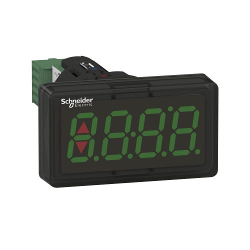 SCHNEIDER XBH1AA0G4 - Harmony XB5 műanyag digitális panelkijelző, Ø22, zöld, 4 digit, 4-20mA bemenet