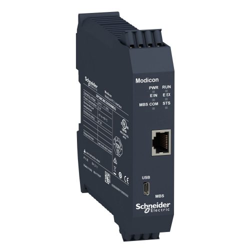 SCHNEIDER XPSMCMCO0000MBG - Preventa XPS MCM biztonsági vezérlő, kommunikációs modul, Modbus RTU, 1xRJ45, rugós