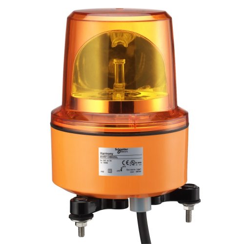 SCHNEIDER XVR13B05L - Harmony XVR forgútükrös jelzőfény, LED-es, Ø130, IP66, narancs, 24VAC/DC