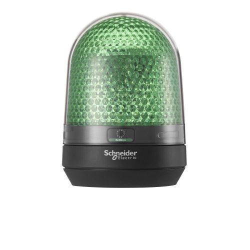 SCHNEIDER XVR3B03 - Harmony XVR forgófényű jelzőegység, LED-es, Ø100, IP65, zöld, 12-24VAC/DC