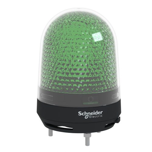 SCHNEIDER XVR3B03S - Harmony XVR forgófényű jelzőegység, LED-es, Ø100, IP23, zöld, berregővel, 12-24VAC/DC