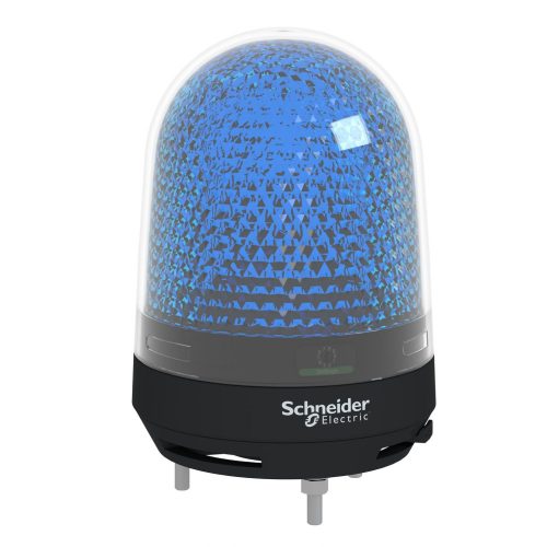 SCHNEIDER XVR3B06S - Harmony XVR forgófényű jelzőegység, LED-es, Ø100, IP23, kék, berregővel, 12-24VAC/DC