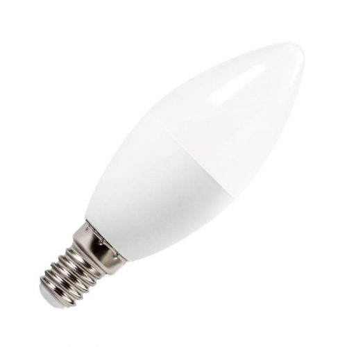 LED izzó 8W - C37 / E14 / SMD / 6500K - ZLS704